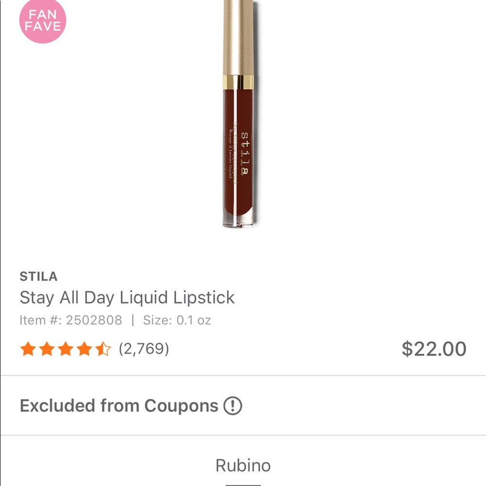 STILA stay all day liquid lipstick